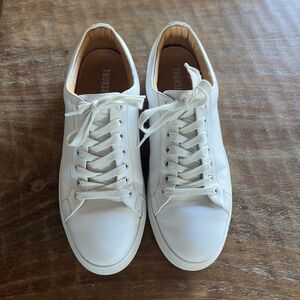 Thursday Everyday White Leather Size 10 Lace Up  Men Sneakers Preppy Minimalist